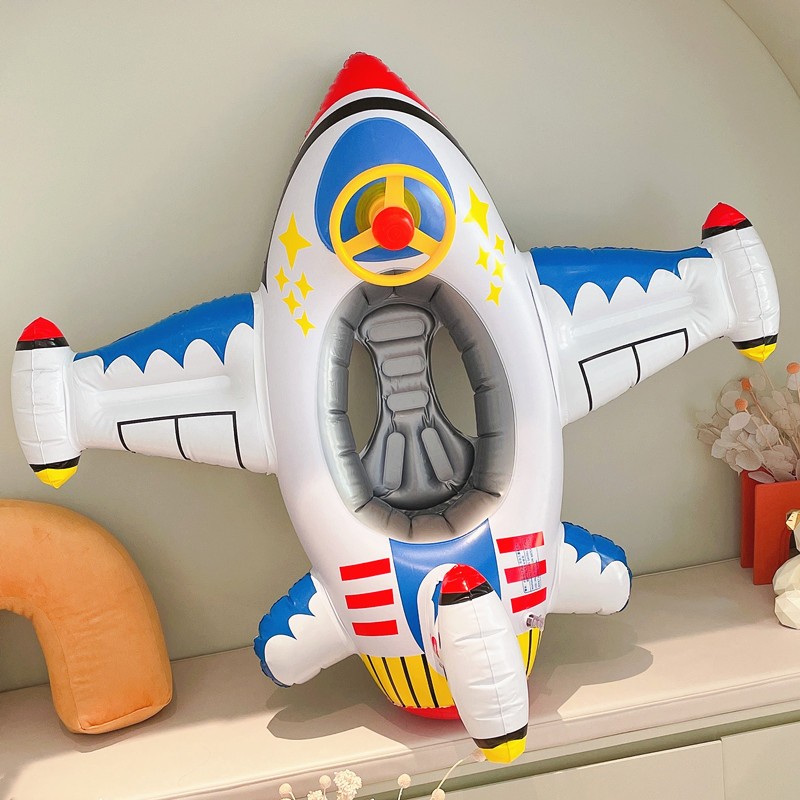 Inflatable Airplane Pool Float with Seat & Steering Wheel - Image 2