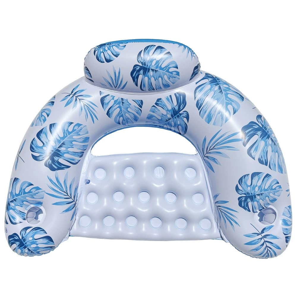 glitter inflatable pool ring – Leaf Blue U-Shaped Float – VAYNORI