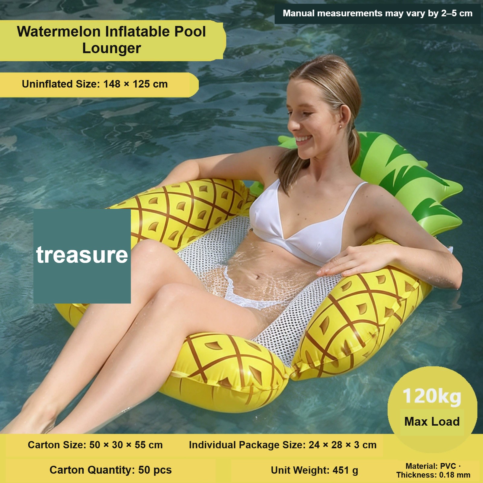inflatable pool lounger – Pineapple Pool Float 2 – VAYNORI