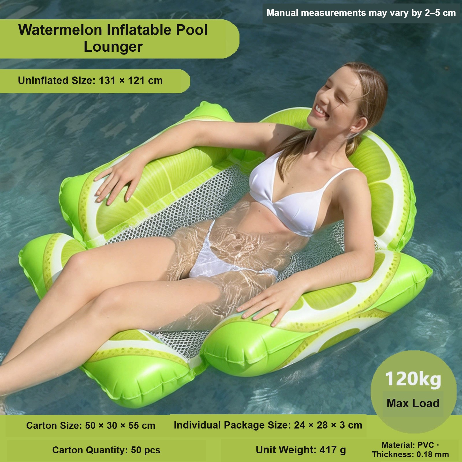 inflatable pool lounger – Lime Pool Float 2 – VAYNORI