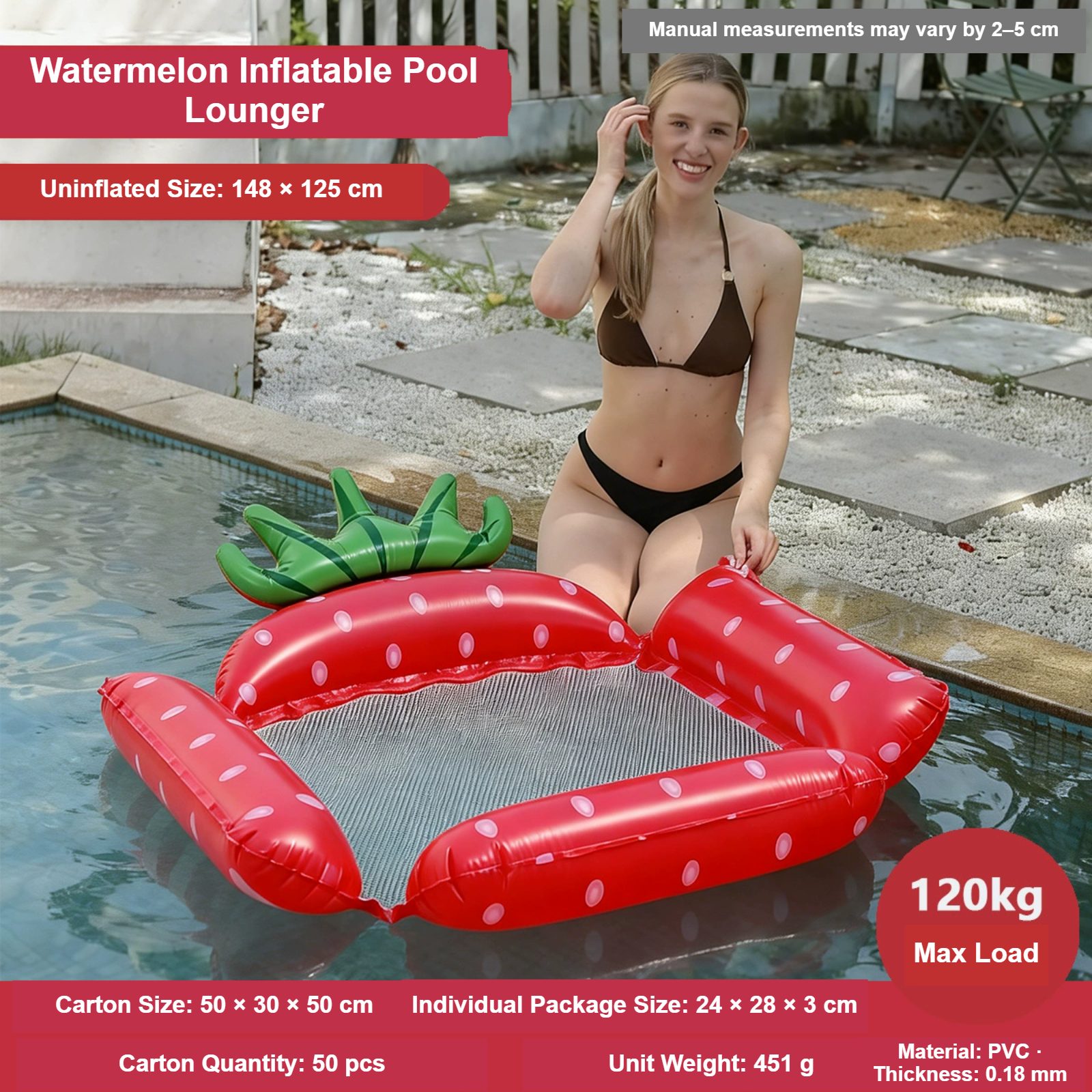 inflatable pool lounger – Strawberry Pool Float 2 – VAYNORI