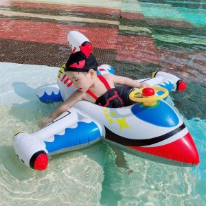 Inflatable Airplane Pool Float with Seat & Steering Wheel