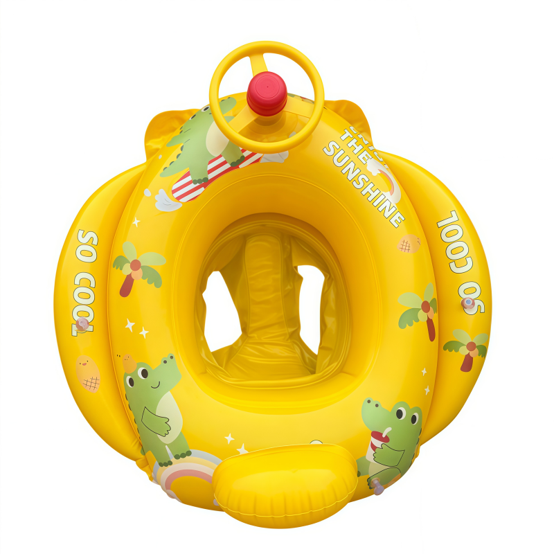 Inflatable Pool Float with Steering Wheel & Seat – Cartoon Design - Image 3