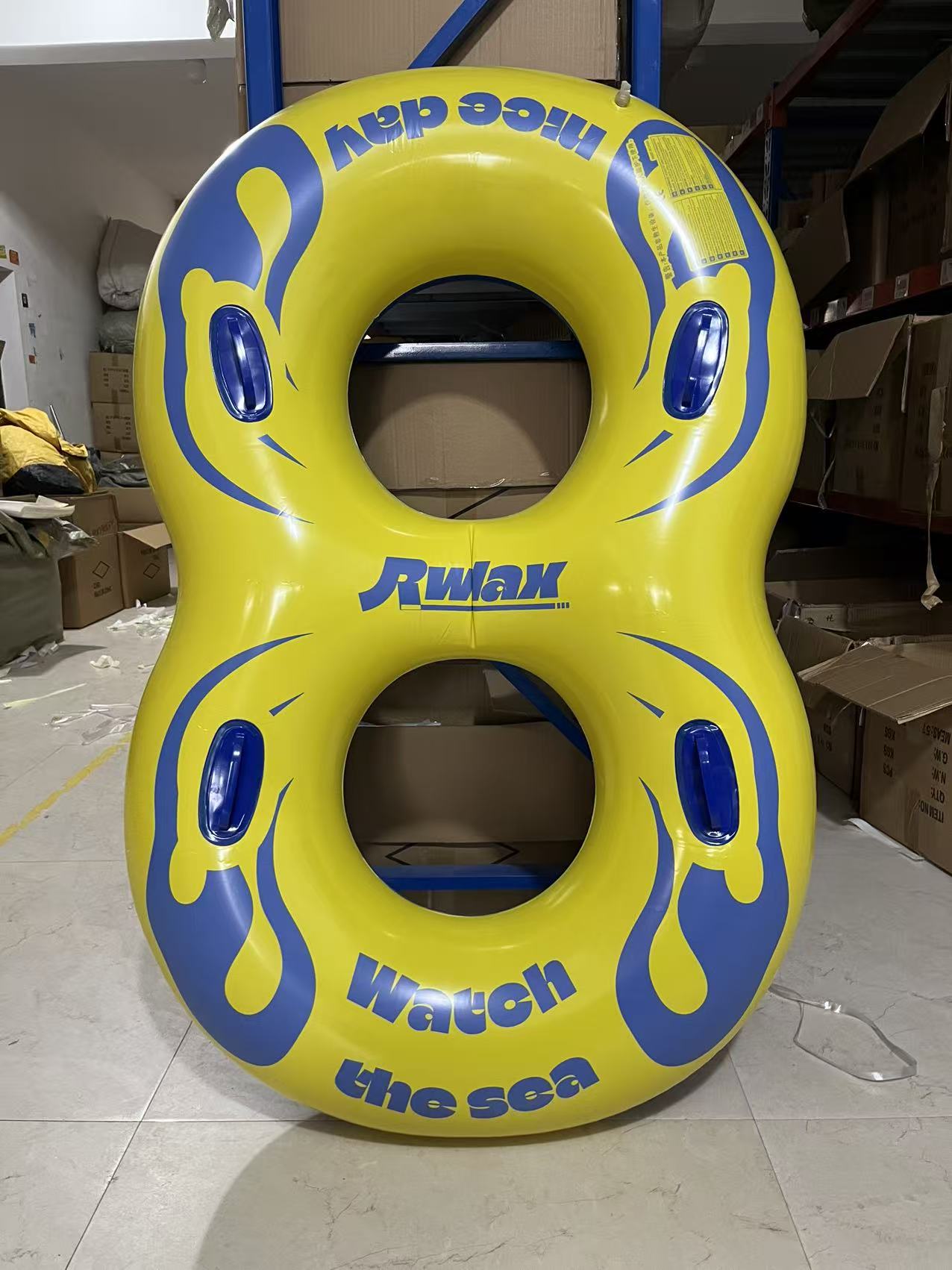 2 Person Figure 8 Pool Float with Dual Handles – Inflatable Double Ride Float - Image 6