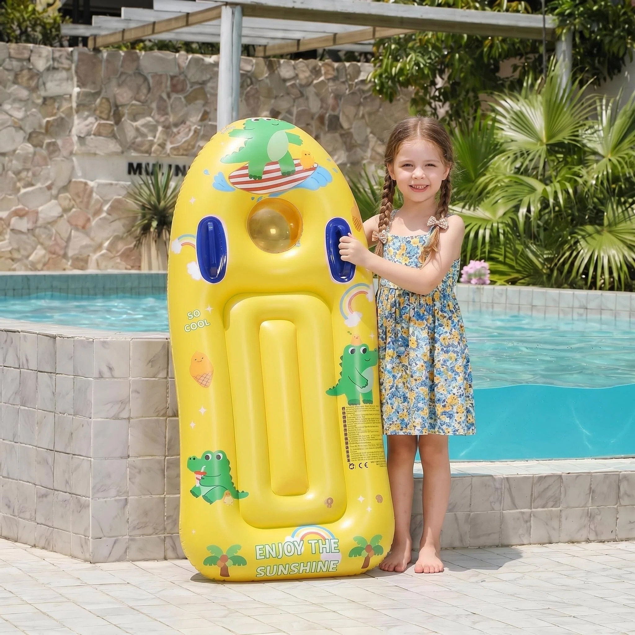 Inflatable Pool Float Board with Handles – Multiple Cartoon Designs - Image 4