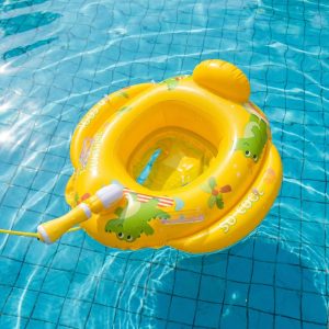 Inflatable Pool Float with Water Gun & Seat – Dinosaur Design