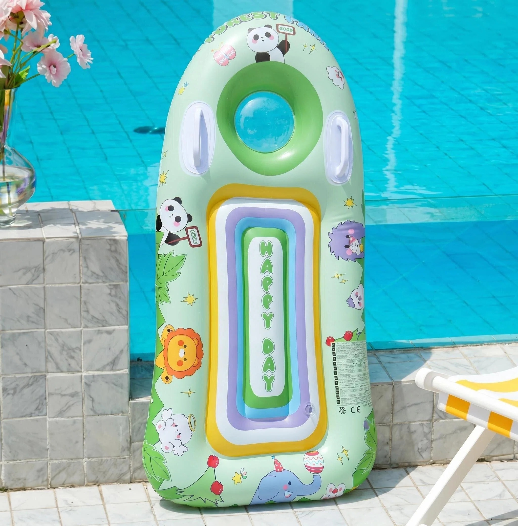 Inflatable Pool Float Board with Handles – Multiple Cartoon Designs - Image 3