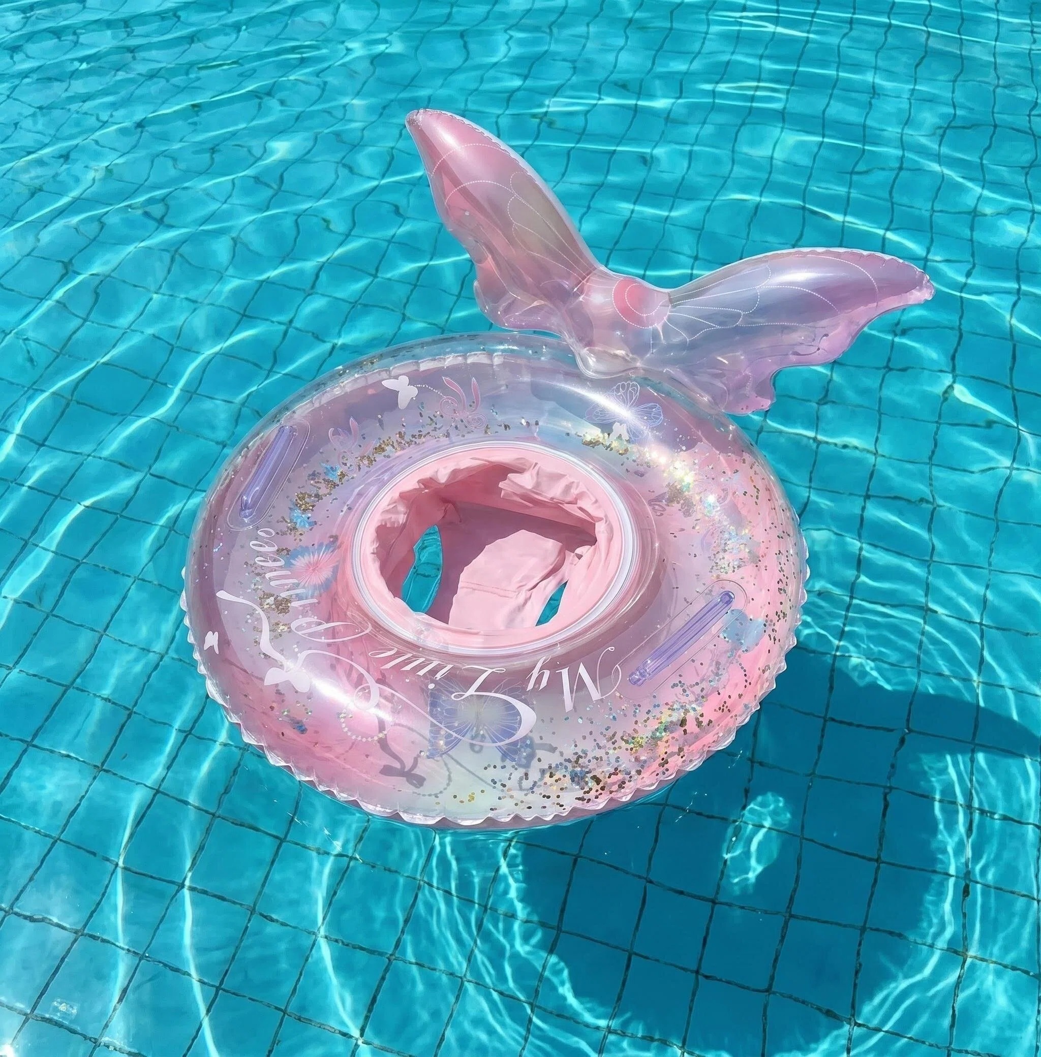 Kids Butterfly Inflatable Pool Float with Seat, Cute Summer Swimming Ring - Image 6