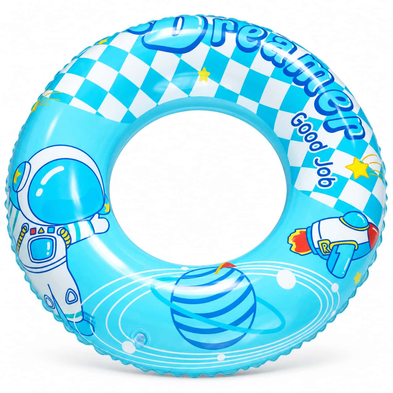 4-Pack Inflatable Swim Rings with Mixed Designs - Image 2