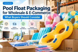 Pool float packaging for wholesale and e-commerce orders