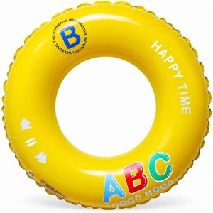 Yellow Inflatable Swim Ring Multipack for Pool Parties