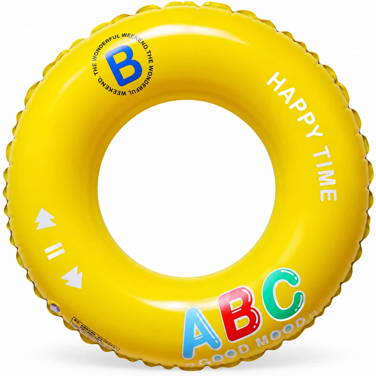 Yellow Inflatable Swim Ring Multipack for Pool Parties