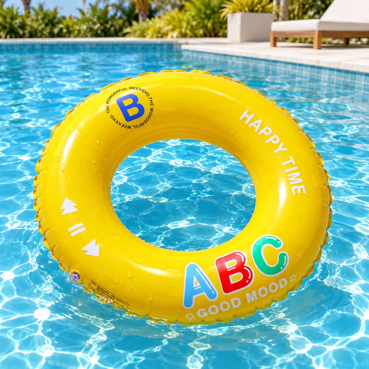 Yellow Inflatable Swim Ring Multipack for Pool Parties - Image 5